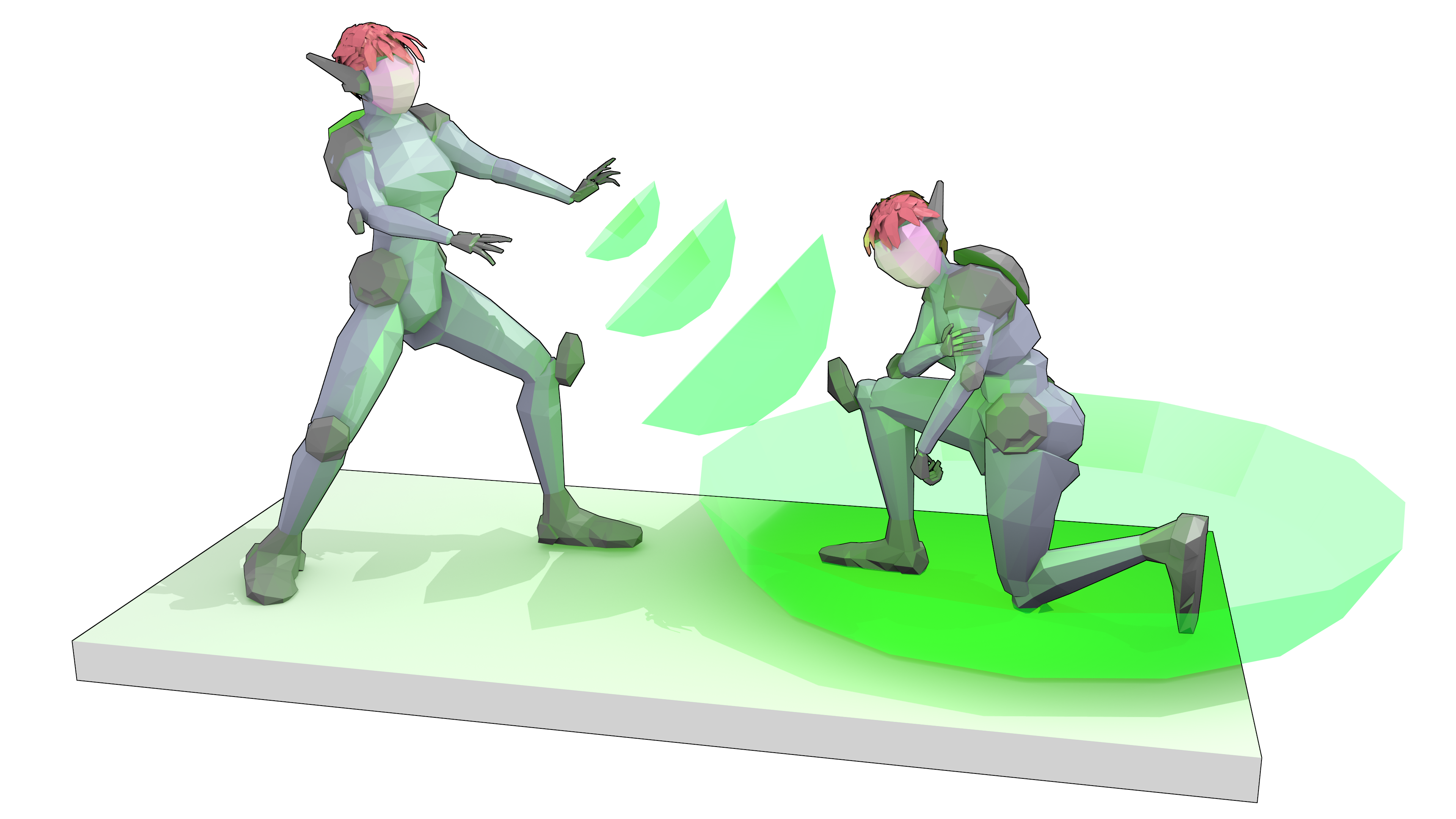 Diagram showing players alternately cooperating and competing