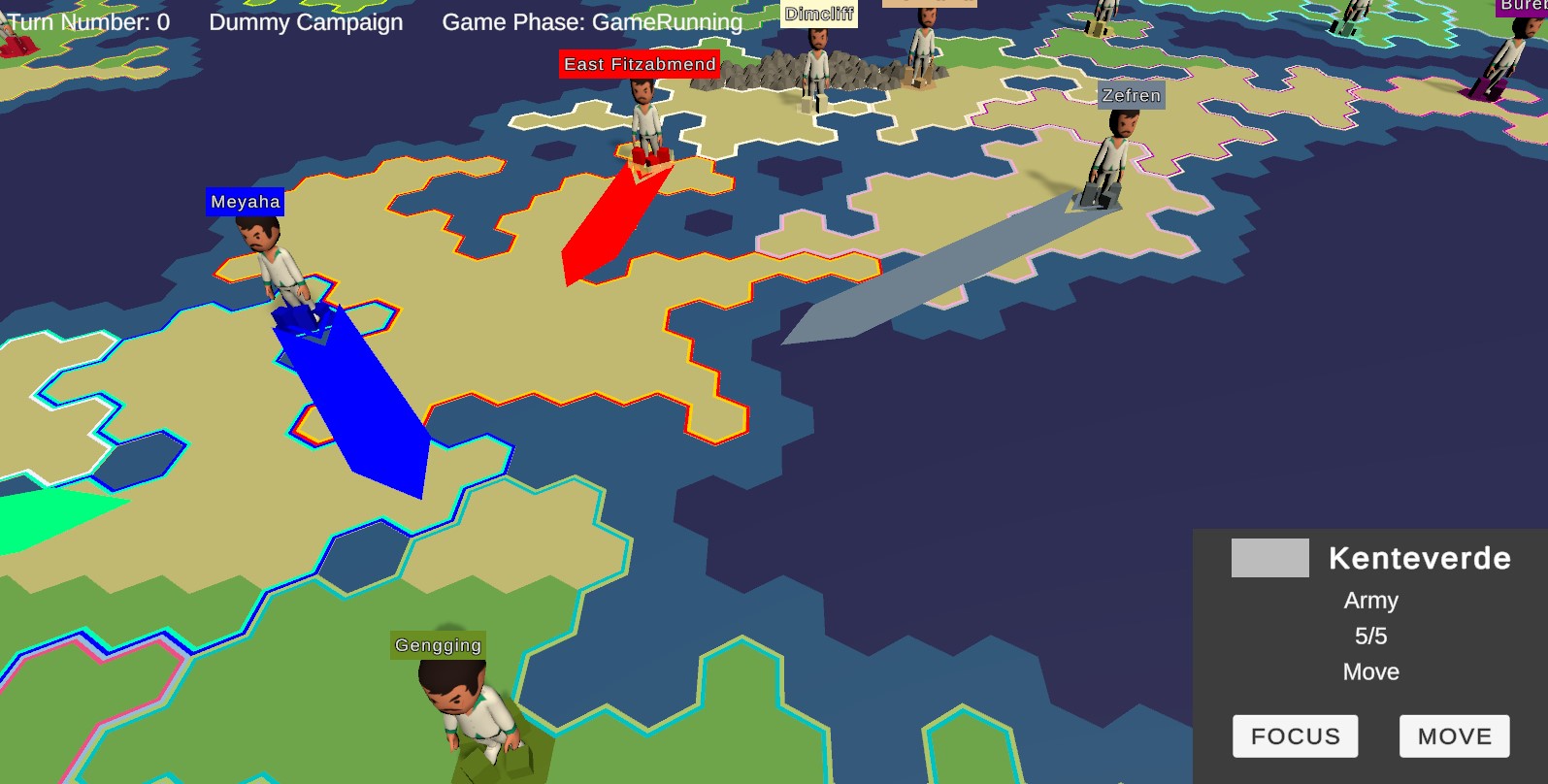 Screenshot of the megagame prototype