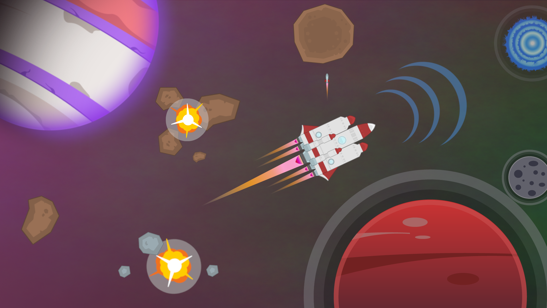 Image of the spaceship enroute